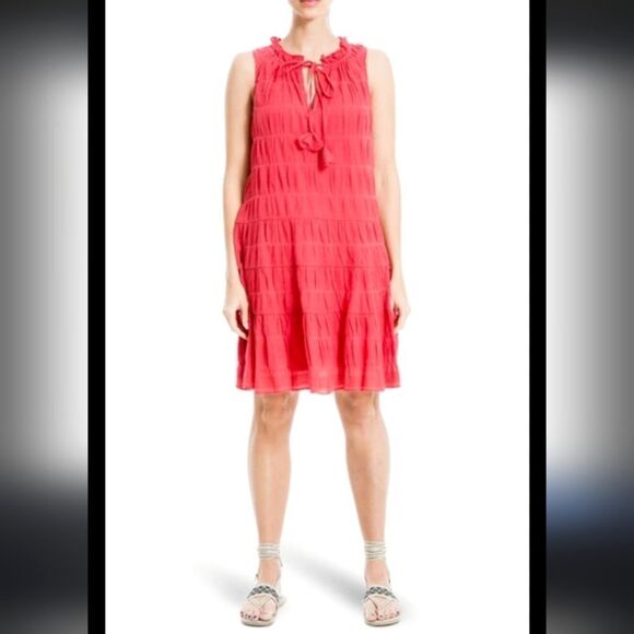Max studio tiered sleeveless dress sz small - Picture 1 of 8